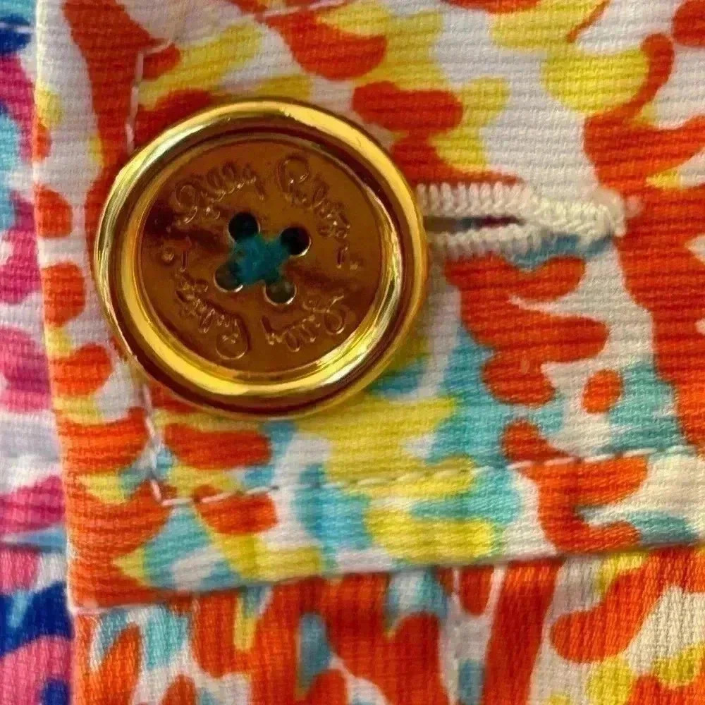 Lilly Pulitzer Callahan Shorts Size 0. 5” inseam Leaf Pattern, vibrant colorful - Picture 3 of 6